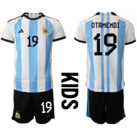 Dres Argentina Nicolas Otamendi #19 Domaci za djecu SP 2022 Kratak Rukav (+ kratke hlače)